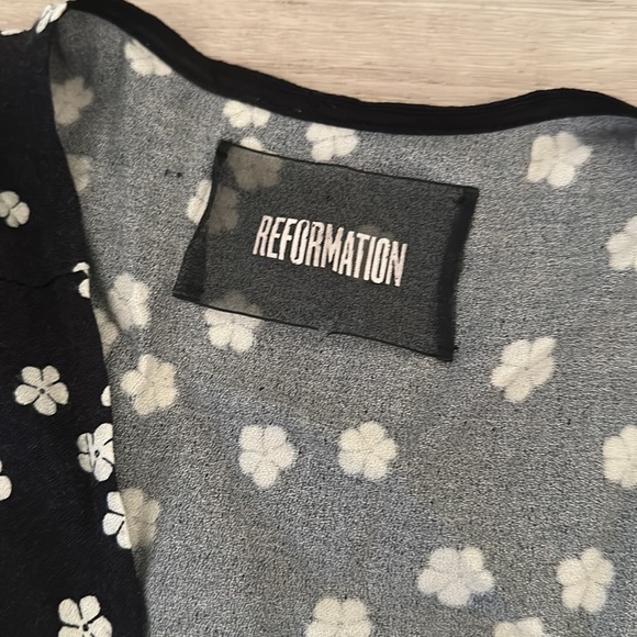 Reformation France Jumpsuit Navy Blue Floral 0 - Picture 5 of 6